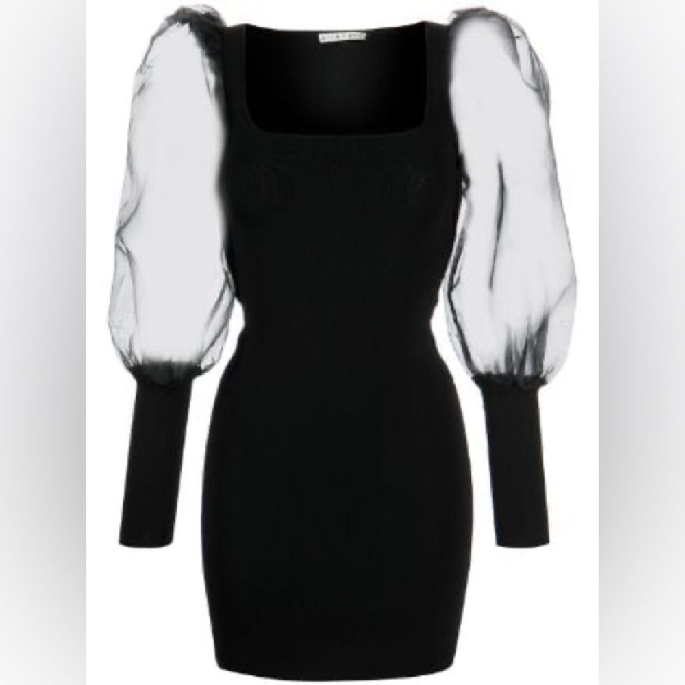 Alice + Olivia Abella Puff Sleeve Mini Dress size small - Picture 3 of 9